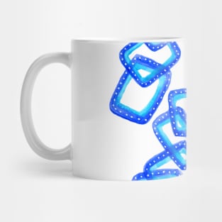 Rectangle Chain Blue Mug